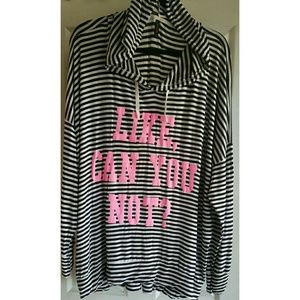 Electric Pink - Striped Expression Hoodie